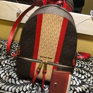 Micheal kors backpack and wallet